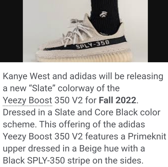 YEEZY 350 V2 SLATE - Picture 7 of 17